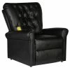 VidaXL Fauteuil de massage Noir Similicuir