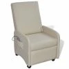 VidaXL Fauteuil de massage Crème Similicuir