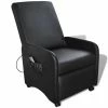 VidaXL Fauteuil de massage Noir Similicuir