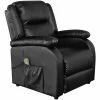 VidaXL Fauteuil de massage Noir Similicuir