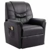 VidaXL Fauteuil inclinable de massage Gris Similicuir