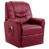 VidaXL Fauteuil de massage Rouge bordeaux Similicuir