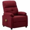 VidaXL Fauteuil de massage Rouge bordeaux Tissu
