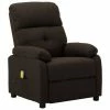 VidaXL Fauteuil de massage Marron foncé Tissu