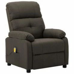 VidaXL Fauteuil de massage Taupe Tissu