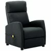 VidaXL Fauteuil de massage inclinable Gris foncé Tissu