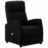 VidaXL Fauteuil de massage inclinable Noir Tissu