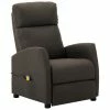 VidaXL Fauteuil de massage inclinable Taupe Tissu