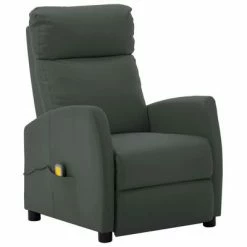 VidaXL Fauteuil de massage inclinable Gris Similicuir
