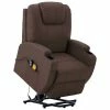 VidaXL Fauteuil inclinable de massage Marron Similicuir