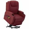 VidaXL Fauteuil inclinable de massage Rouge bordeaux Similicuir