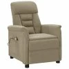 VidaXL Fauteuil inclinable de massage Gris clair Similicuir daim