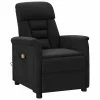VidaXL Fauteuil inclinable de massage Noir Similicuir daim