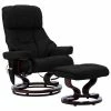 VidaXL Fauteuil de massage inclinable Noir Similicuir et bois courbé