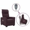 VidaXL Fauteuil inclinable de massage Violet Tissu