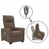 VidaXL Fauteuil inclinable de massage Taupe Tissu