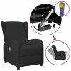 VidaXL Fauteuil inclinable releveur de massage Noir Similicuir