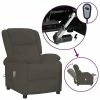 VidaXL Fauteuil de massage inclinable électrique Gris foncé Velours