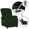 VidaXL Fauteuil de massage inclinable électrique Vert foncé Velours