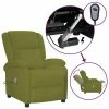 VidaXL Fauteuil de massage inclinable électrique Vert clair Velours