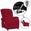 VidaXL Fauteuil de massage inclinable électrique Bordeaux Velours