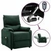 VidaXL Fauteuil de massage inclinable électrique Vert foncé Tissu