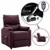 VidaXL Fauteuil inclinable électrique de massage Violet Tissu