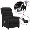 VidaXL Fauteuil inclinable électrique de massage Noir Similicuir