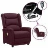 VidaXL Fauteuil de massage inclinable électrique Violet Tissu