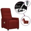VidaXL Fauteuil inclinable électrique de massage Bordeaux Similicuir