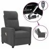 VidaXL Fauteuil électrique de massage Gris foncé Tissu
