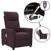 VidaXL Fauteuil électrique de massage Violet Tissu
