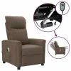 VidaXL Fauteuil électrique de massage Taupe Tissu