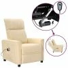 VidaXL Fauteuil électrique de massage Crème Tissu