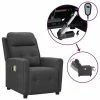 VidaXL Fauteuil électrique de massage Gris foncé Tissu