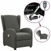 VidaXL Fauteuil électrique de massage Gris foncé Tissu