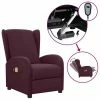 VidaXL Fauteuil électrique de massage Violet Tissu
