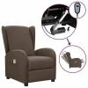 VidaXL Fauteuil électrique de massage Taupe Tissu