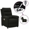 VidaXL Fauteuil électrique de massage Noir Tissu