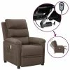 VidaXL Fauteuil électrique de massage Taupe Tissu