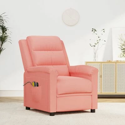 VidaXL Fauteuil électrique de massage Rose Velours 2 VidaXL Fauteuil électrique de massage Rose Velours – Image 2