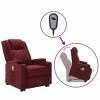 VidaXL Fauteuil inclinable de massage Rouge bordeaux Similicuir