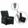 VidaXL Fauteuil inclinable de massage Gris foncé Tissu