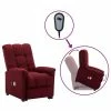 VidaXL Fauteuil inclinable de massage Rouge bordeaux Tissu