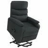 VidaXL Fauteuil inclinable de massage Gris foncé Tissu
