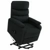 VidaXL Fauteuil inclinable de massage Noir Tissu