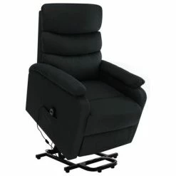 VidaXL Fauteuil inclinable de massage Noir Tissu