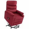 VidaXL Fauteuil inclinable de massage Rouge bordeaux Tissu