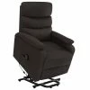 VidaXL Fauteuil inclinable de massage Marron foncé Tissu