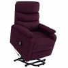 VidaXL Fauteuil inclinable de massage Violet Tissu